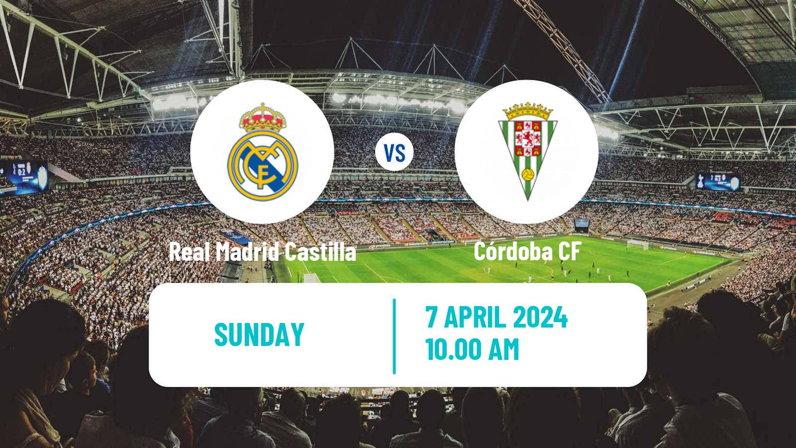 Soccer Spanish Primera RFEF Group 2 Real Madrid Castilla - Córdoba