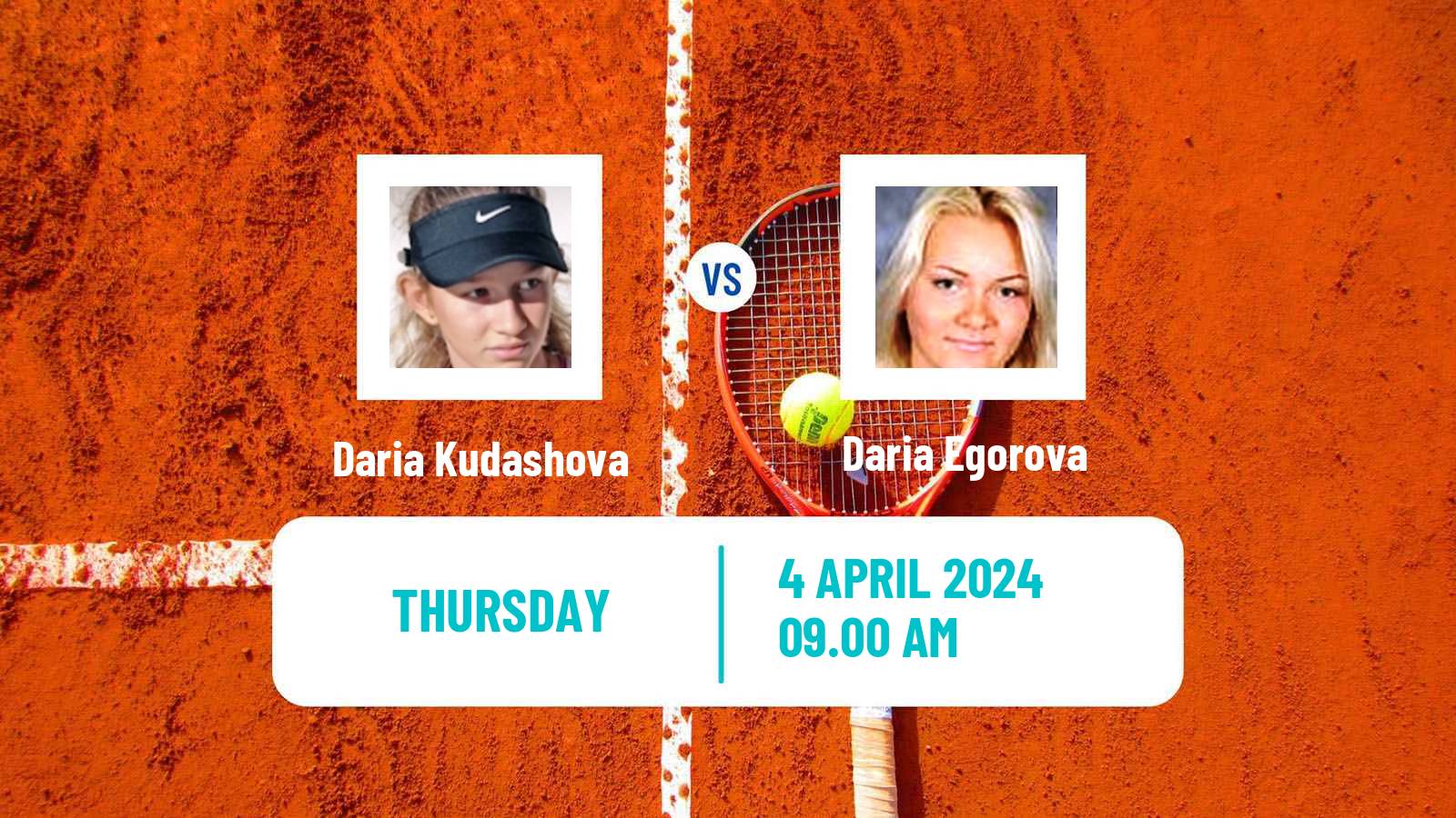 Tennis ITF W15 Antalya 8 Women Daria Kudashova - Daria Egorova