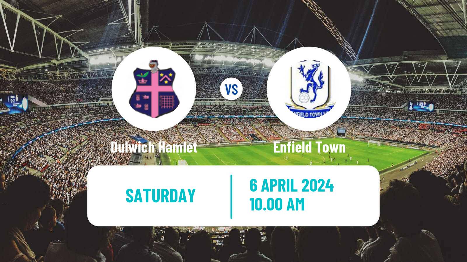 Soccer English Isthmian League Premier Division Dulwich Hamlet - Enfield Town