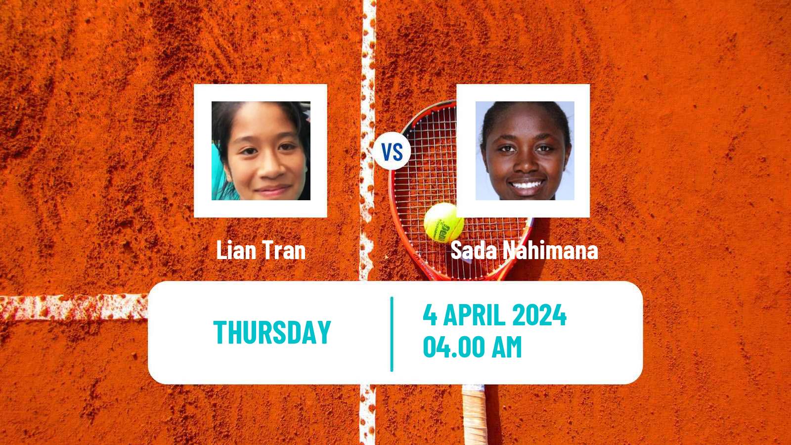 Tennis ITF W35 Bujumbura Women Lian Tran - Sada Nahimana