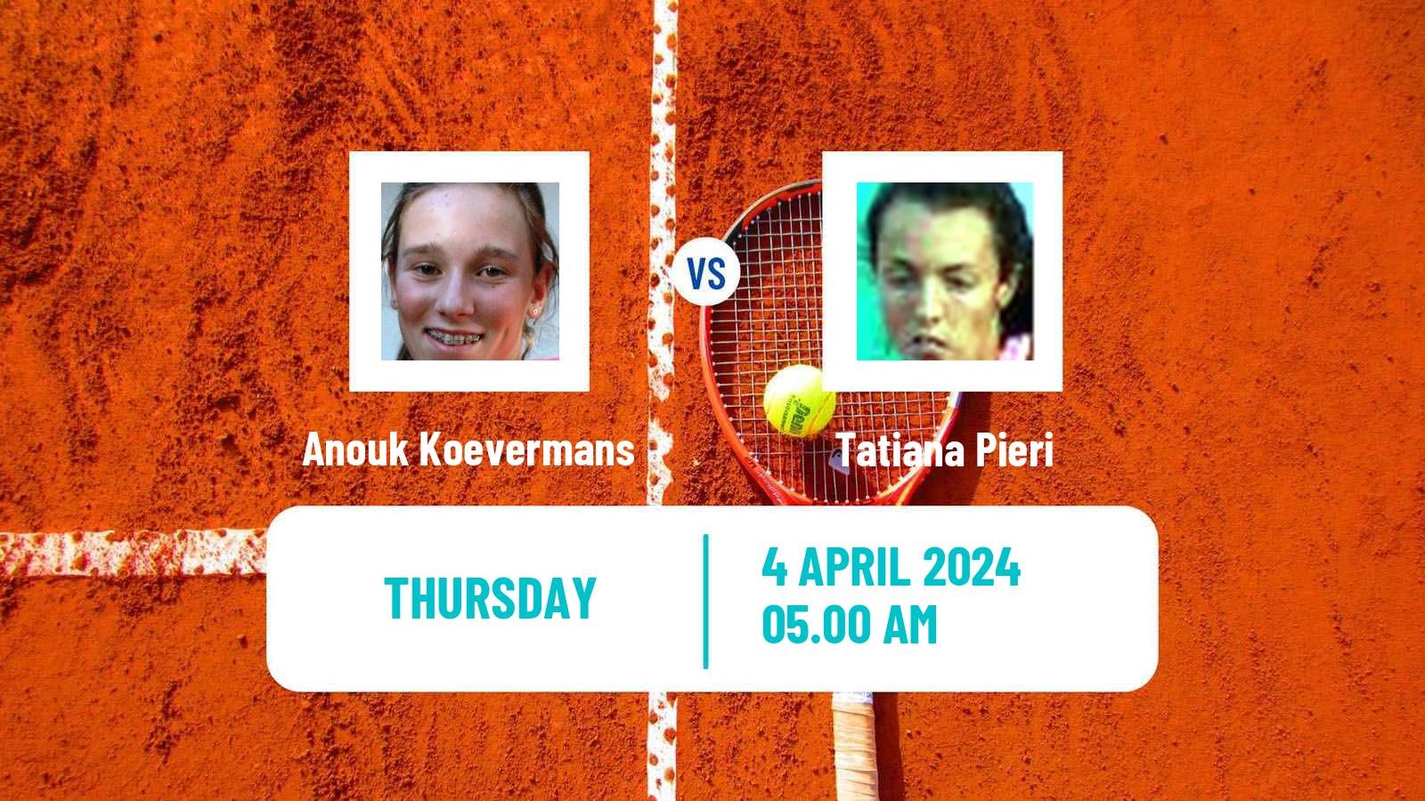 Tennis ITF W35 Santa Margherita Di Pula 2 Women Anouk Koevermans - Tatiana Pieri