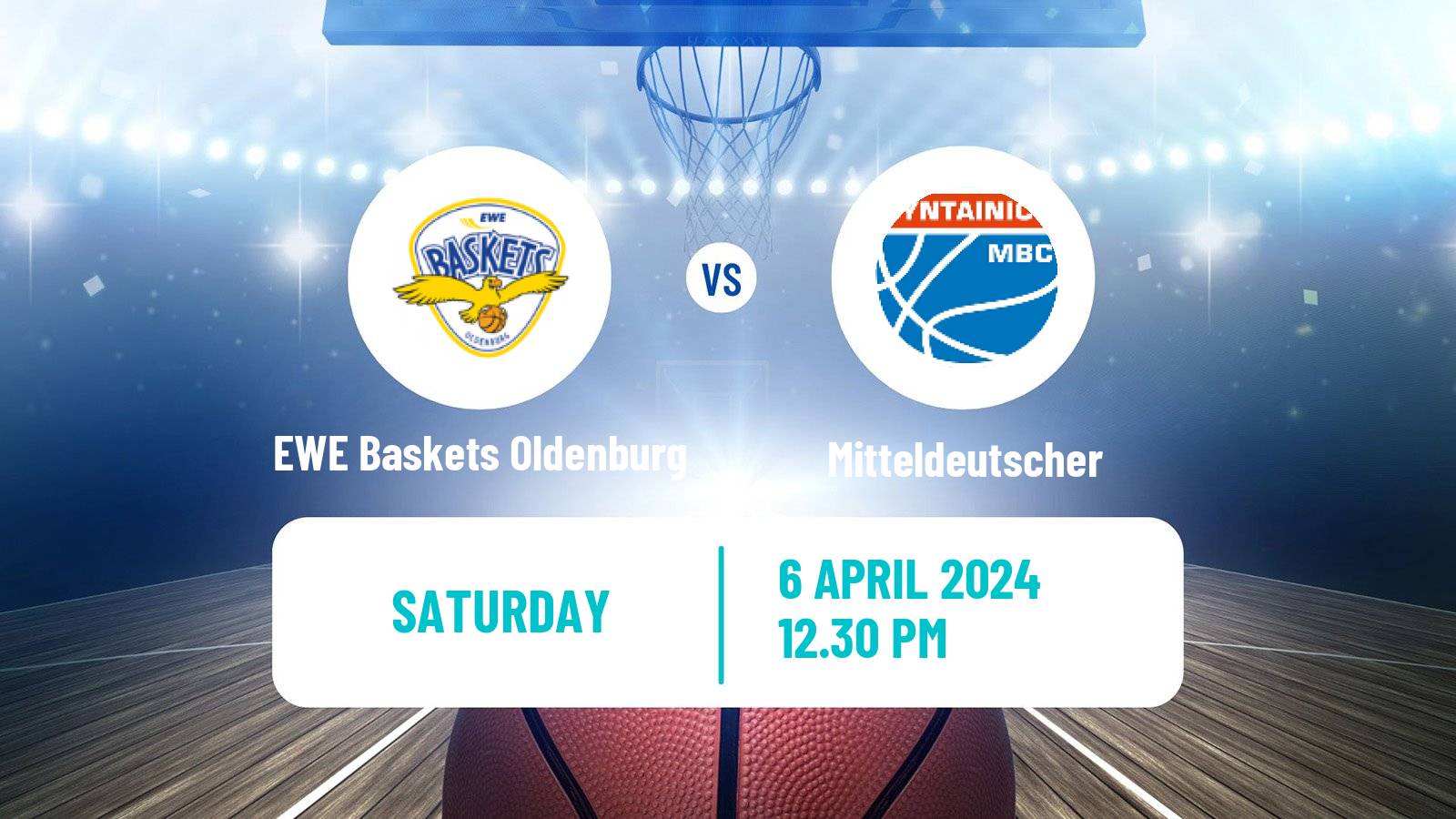Basketball German BBL EWE Baskets Oldenburg - Mitteldeutscher