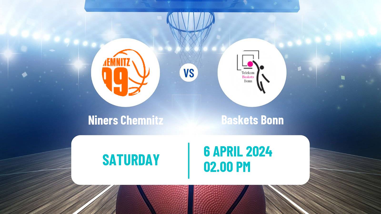 Basketball German BBL Niners Chemnitz - Baskets Bonn