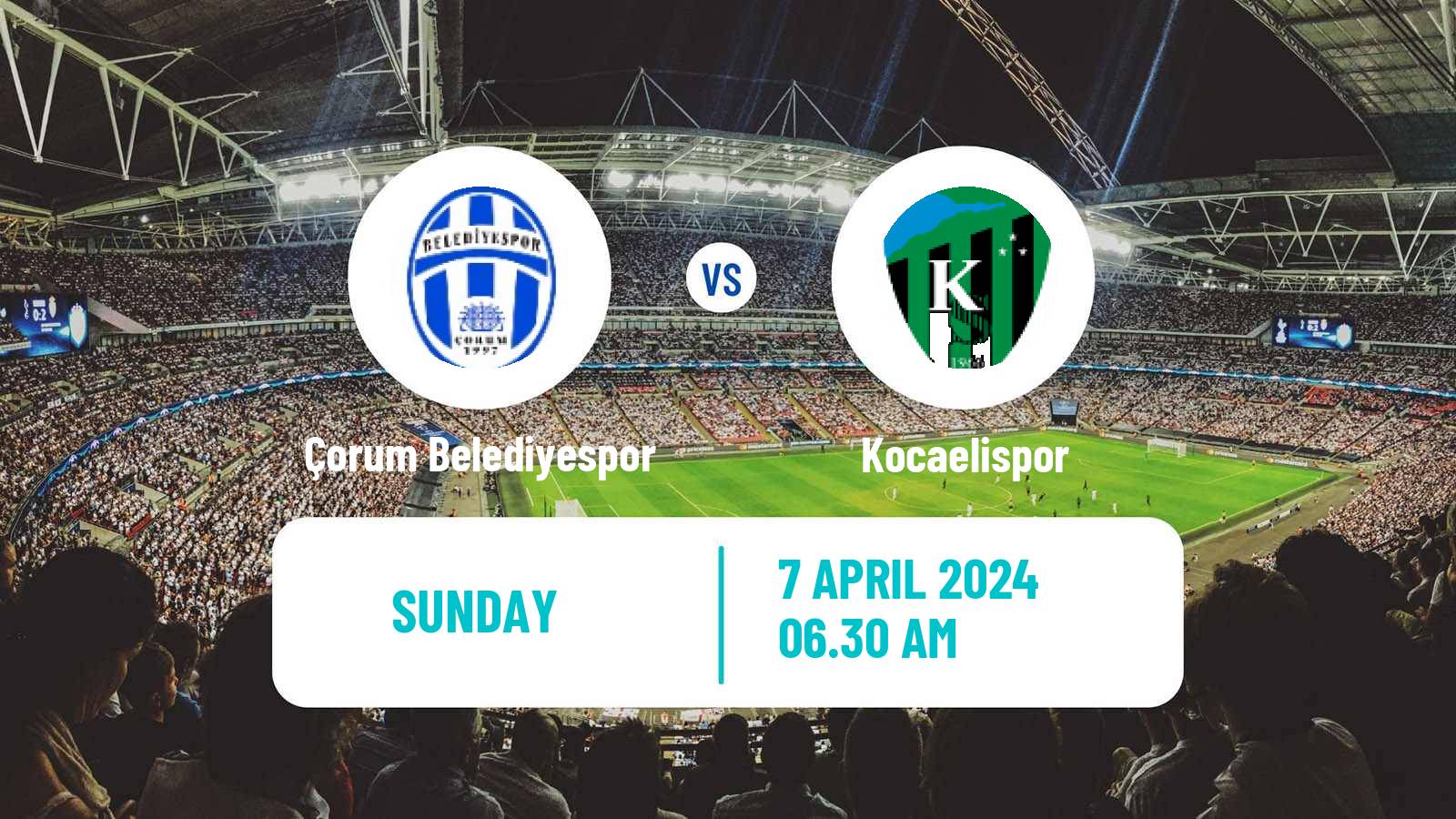 Soccer Turkish First League Çorum Belediyespor - Kocaelispor