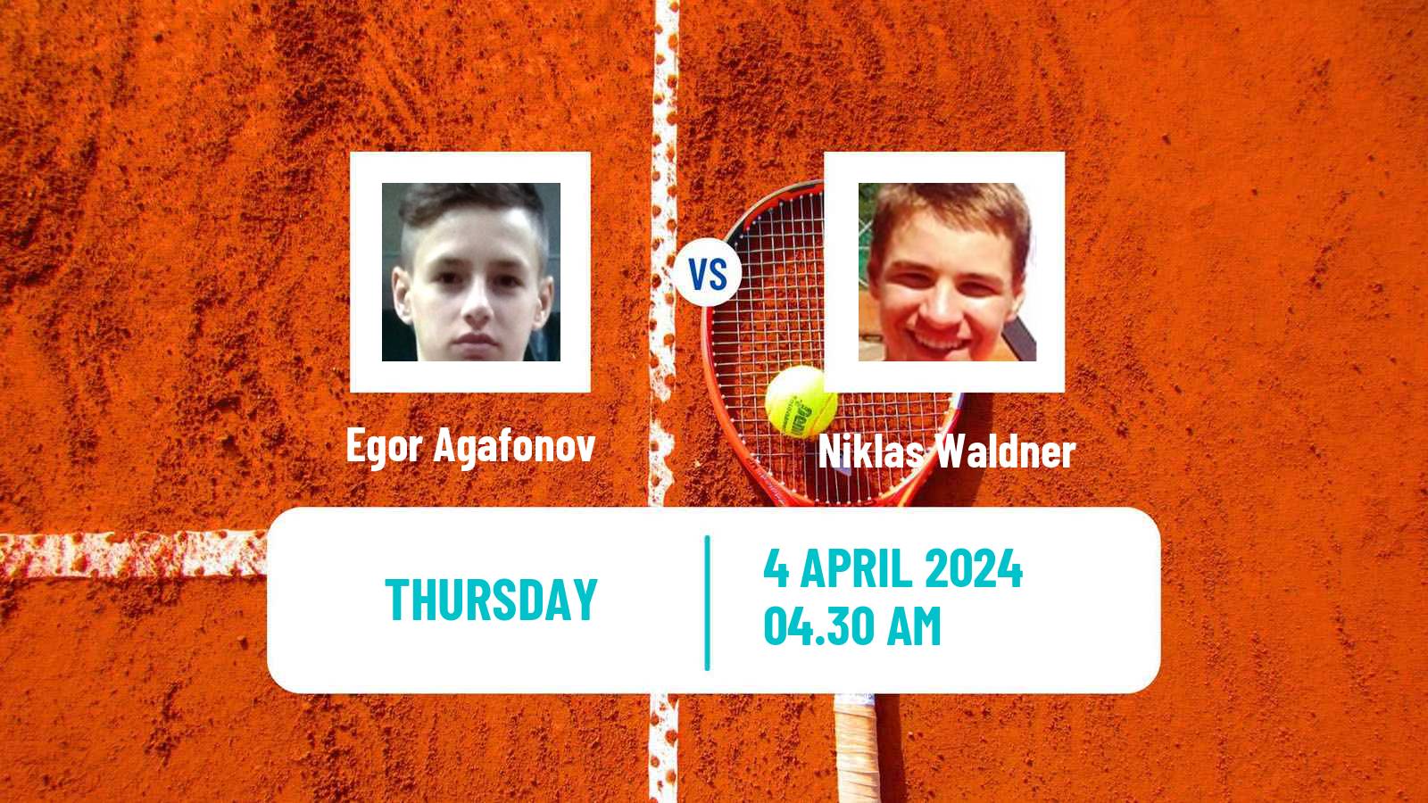 Tennis ITF M15 Monastir 14 Men Egor Agafonov - Niklas Waldner
