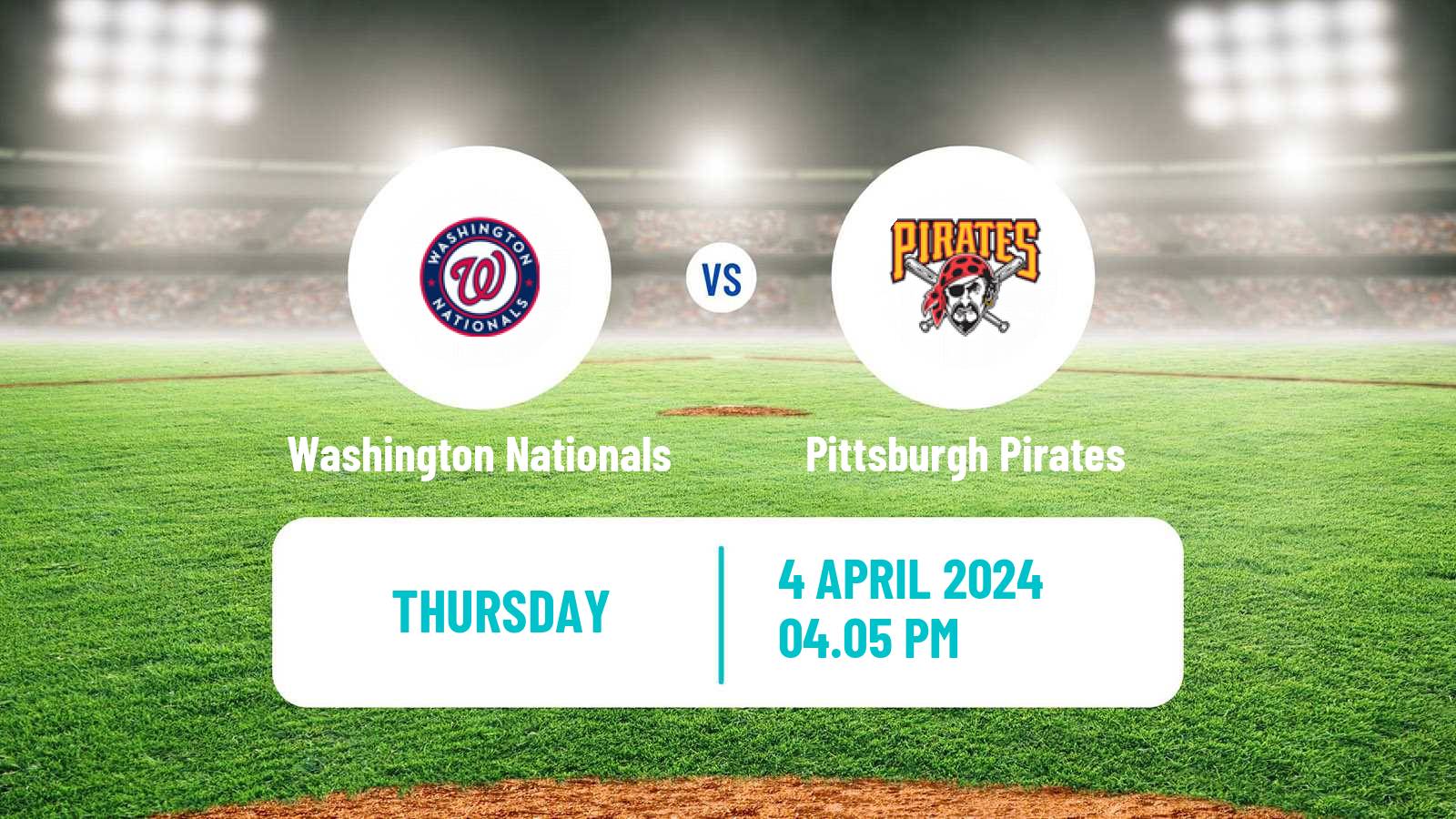 Baseball MLB Washington Nationals - Pittsburgh Pirates