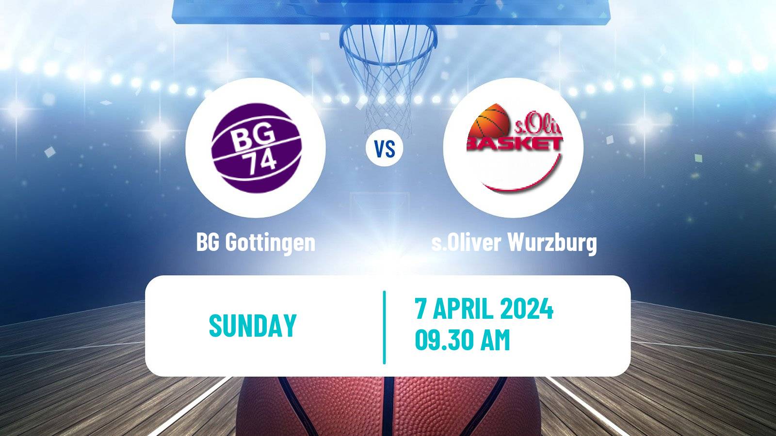 Basketball German BBL BG Göttingen - s.Oliver Wurzburg