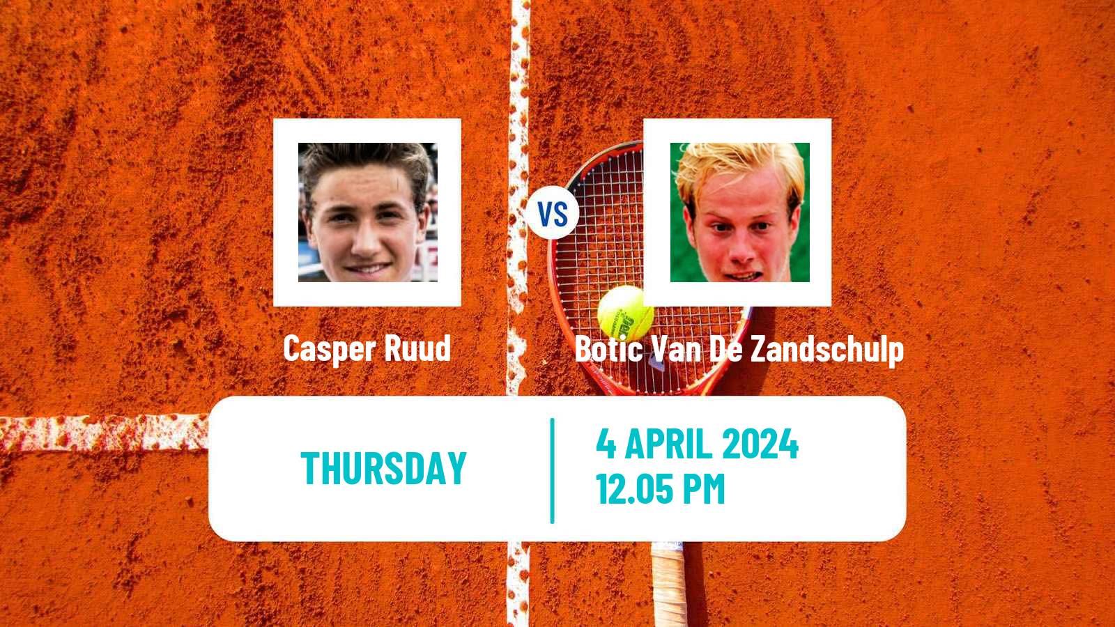 Tennis ATP Estoril Casper Ruud - Botic Van De Zandschulp