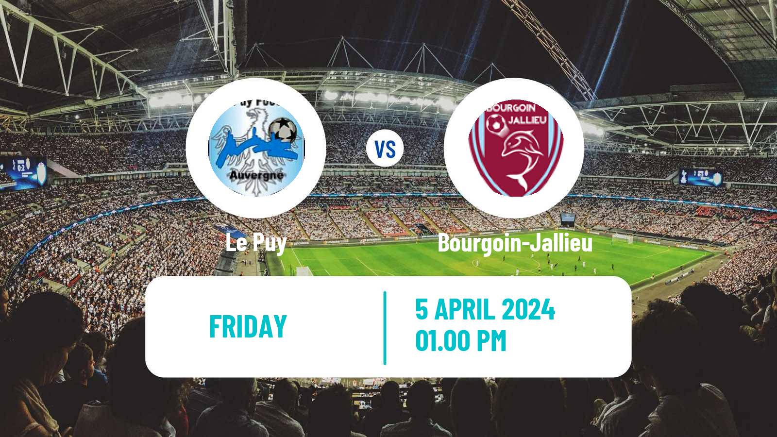 Soccer French National 2 - Group A Le Puy - Bourgoin-Jallieu
