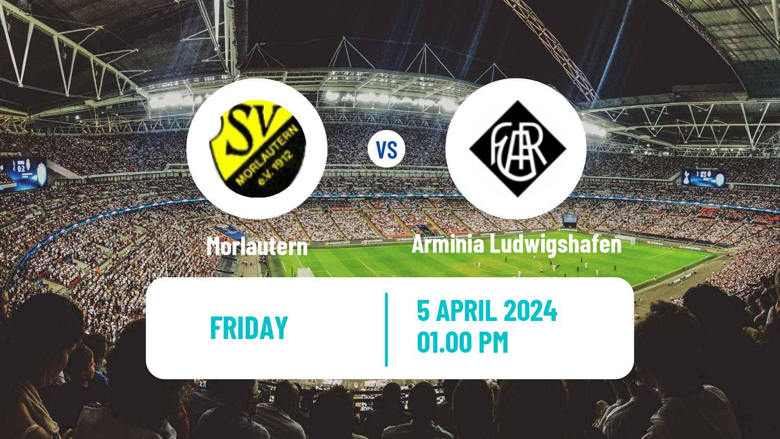 Soccer German Oberliga Rheinland-Pfalz/Saar Morlautern - Arminia Ludwigshafen