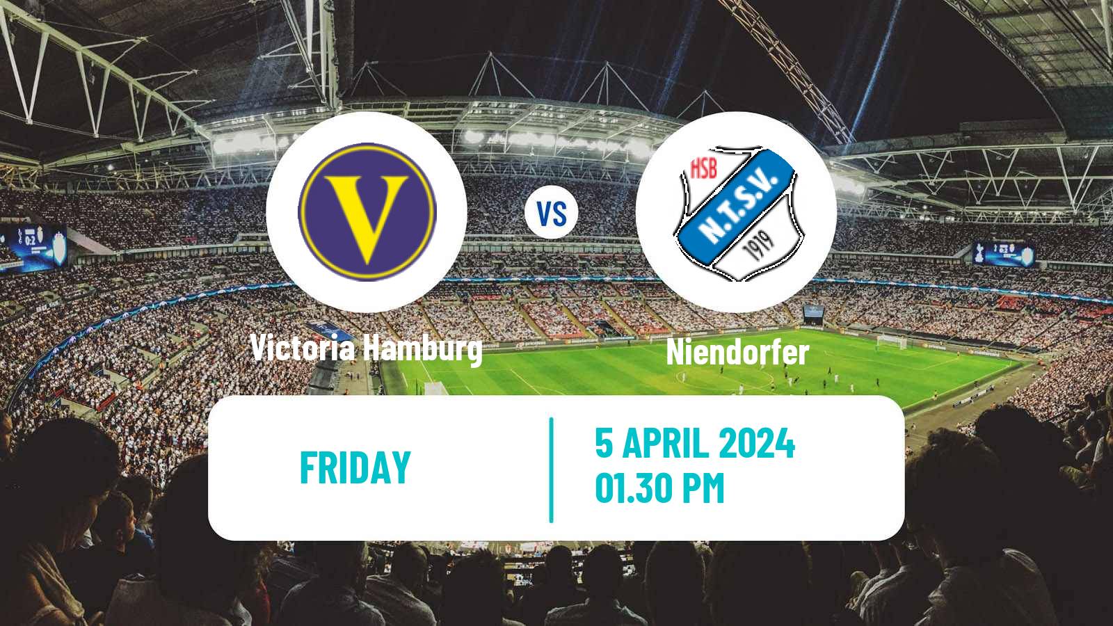 Soccer German Oberliga Hamburg Victoria Hamburg - Niendorfer