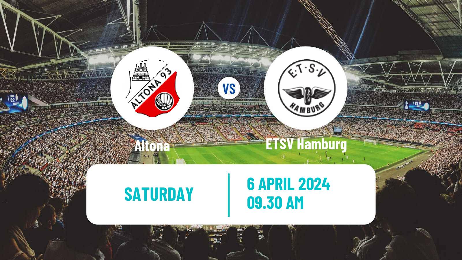 Soccer German Oberliga Hamburg Altona - ETSV Hamburg