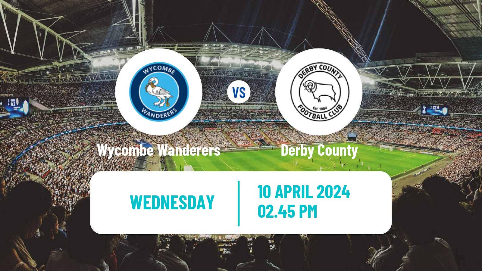 Soccer English League One Wycombe Wanderers - Derby County