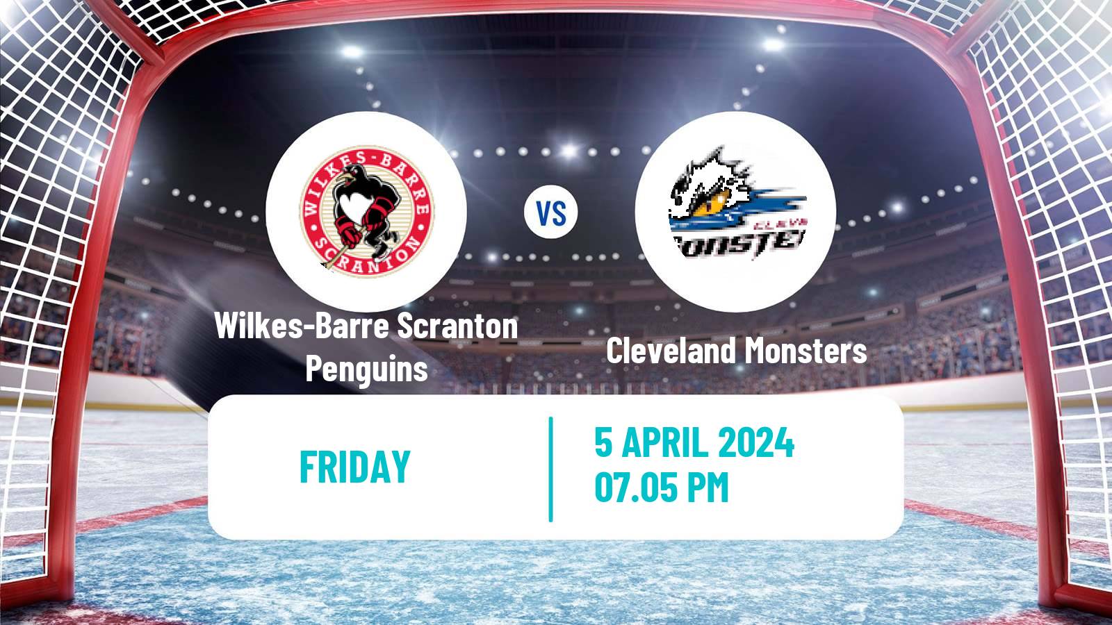 Hockey AHL Wilkes-Barre Scranton Penguins - Cleveland Monsters