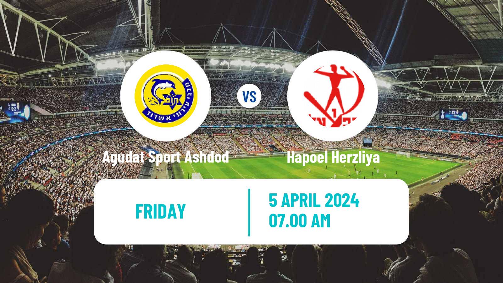 Soccer Israeli Liga Alef South Agudat Sport Ashdod - Hapoel Herzliya