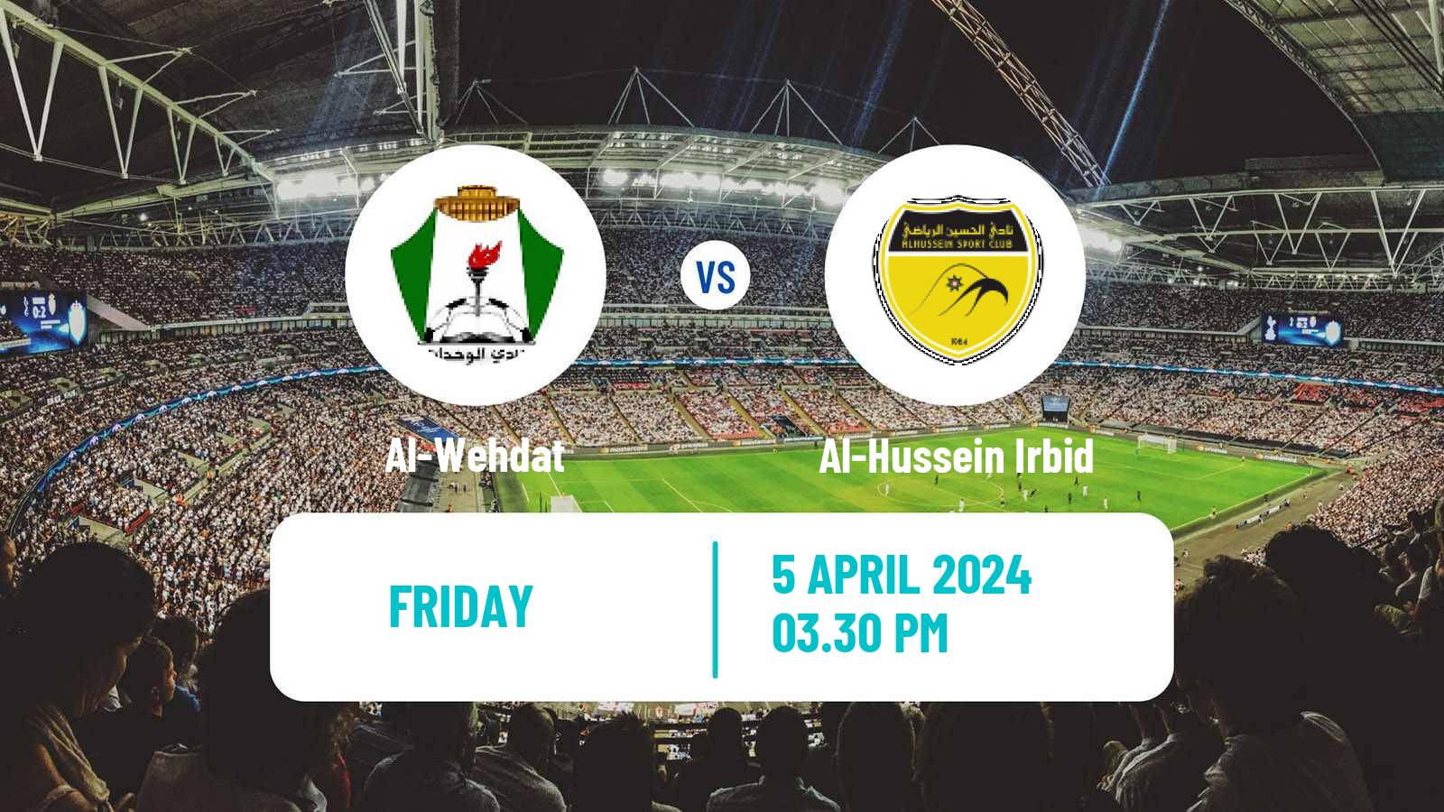 Soccer Jordan Premier League Al-Wehdat - Al-Hussein Irbid