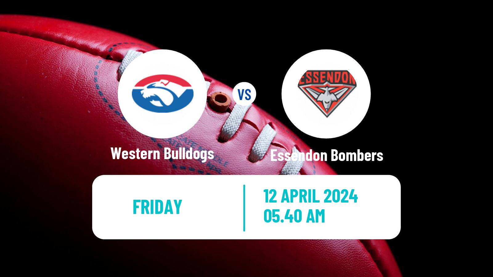 Aussie rules AFL Western Bulldogs - Essendon Bombers