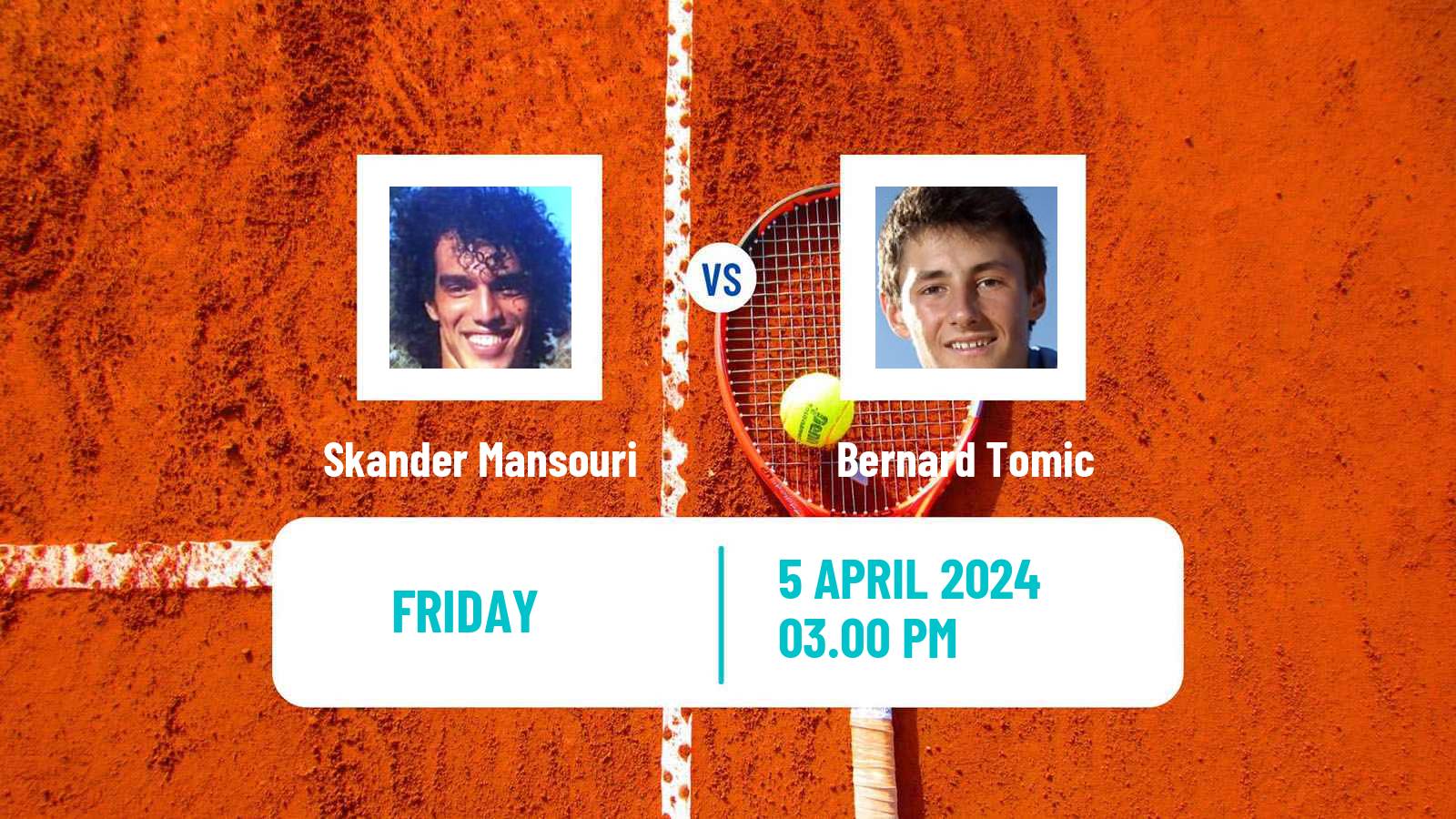 Tennis Mexico City Challenger Men Skander Mansouri - Bernard Tomic