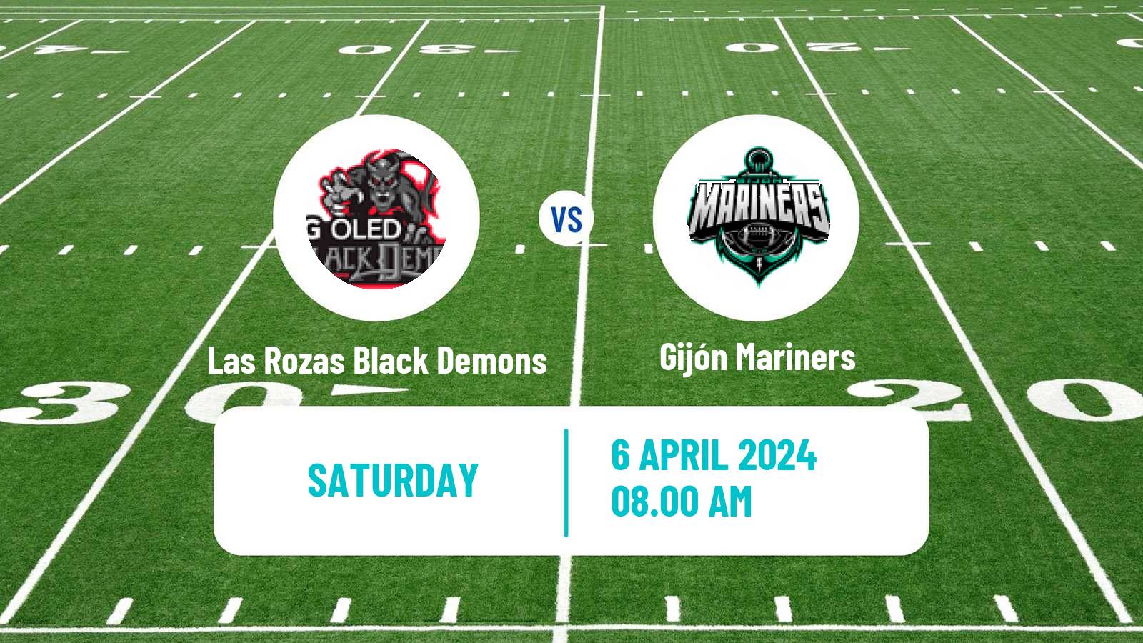 American football Spanish LNFA Serie A Las Rozas Black Demons - Gijón Mariners