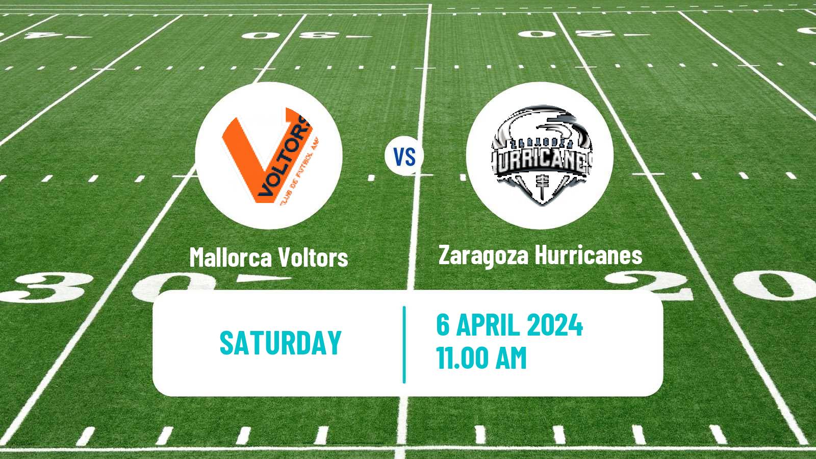 American football Spanish LNFA Serie A Mallorca Voltors - Zaragoza Hurricanes