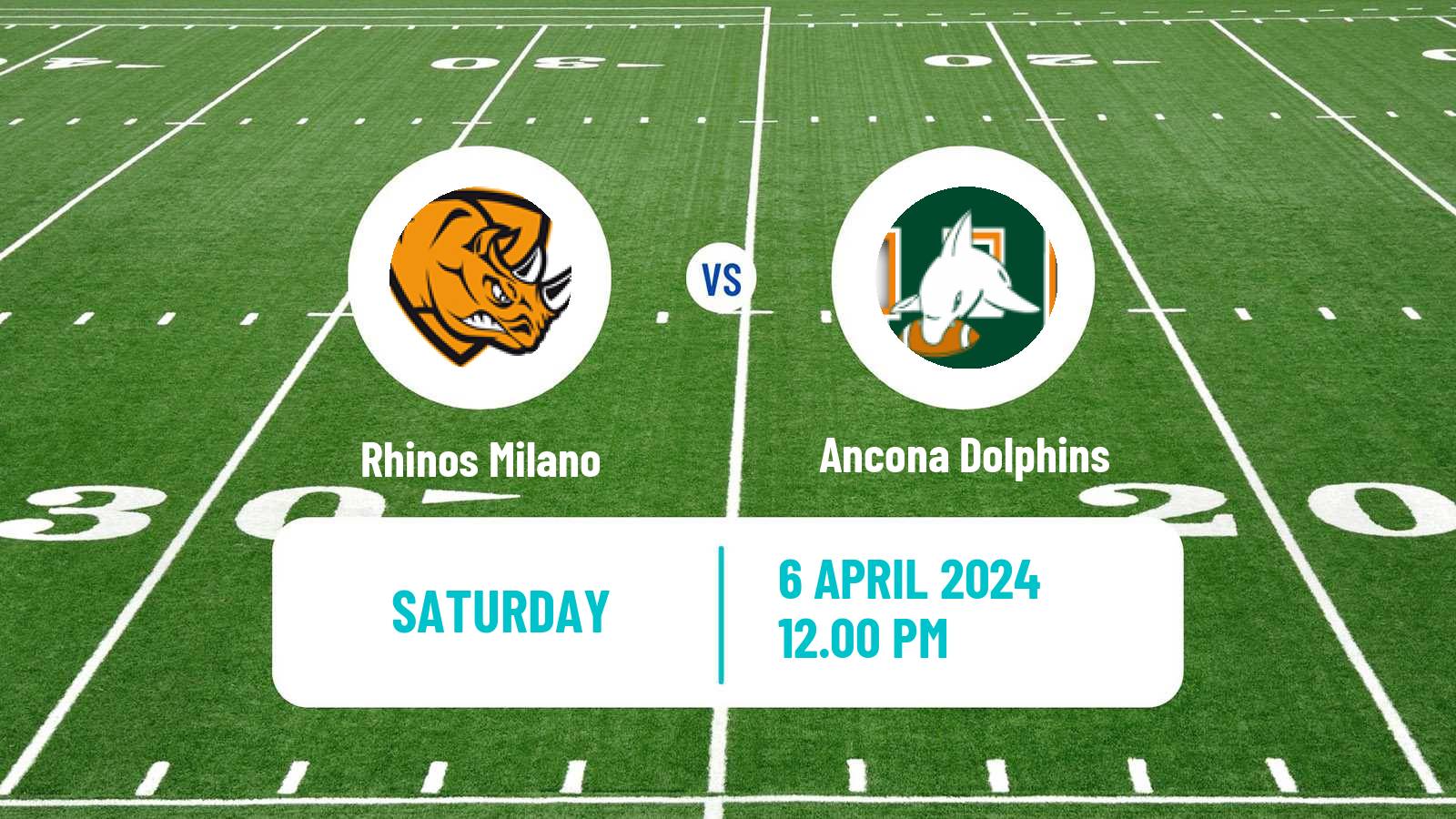 American football Italian IFL Rhinos Milano - Ancona Dolphins