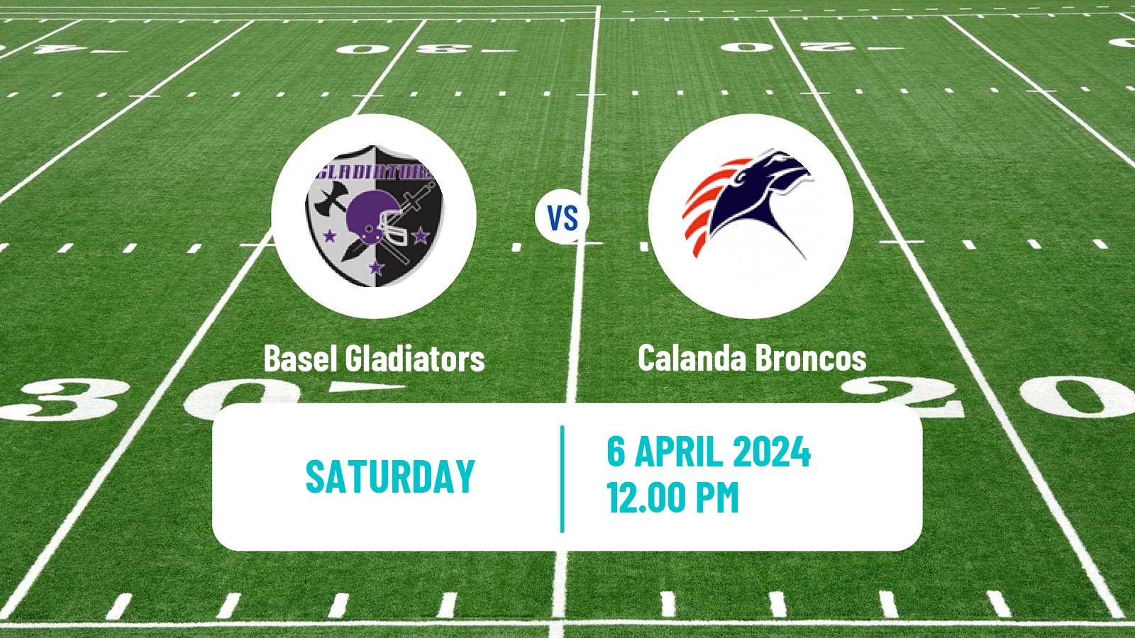 American football Swiss NLA American Football Basel Gladiators - Calanda Broncos