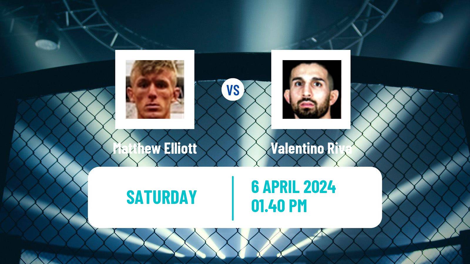 MMA Featherweight Cage Warriors Men Matthew Elliott - Valentino Riva