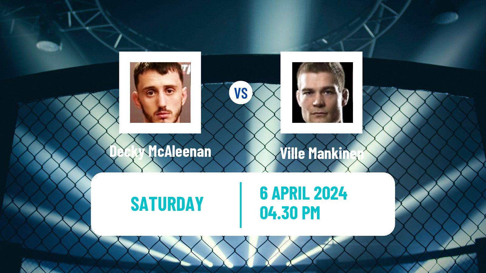 MMA Featherweight Cage Warriors Men Decky McAleenan - Ville Mankinen