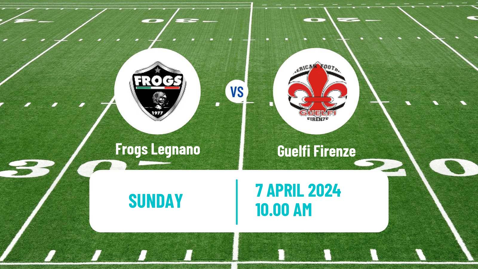American football Italian IFL Frogs Legnano - Guelfi Firenze
