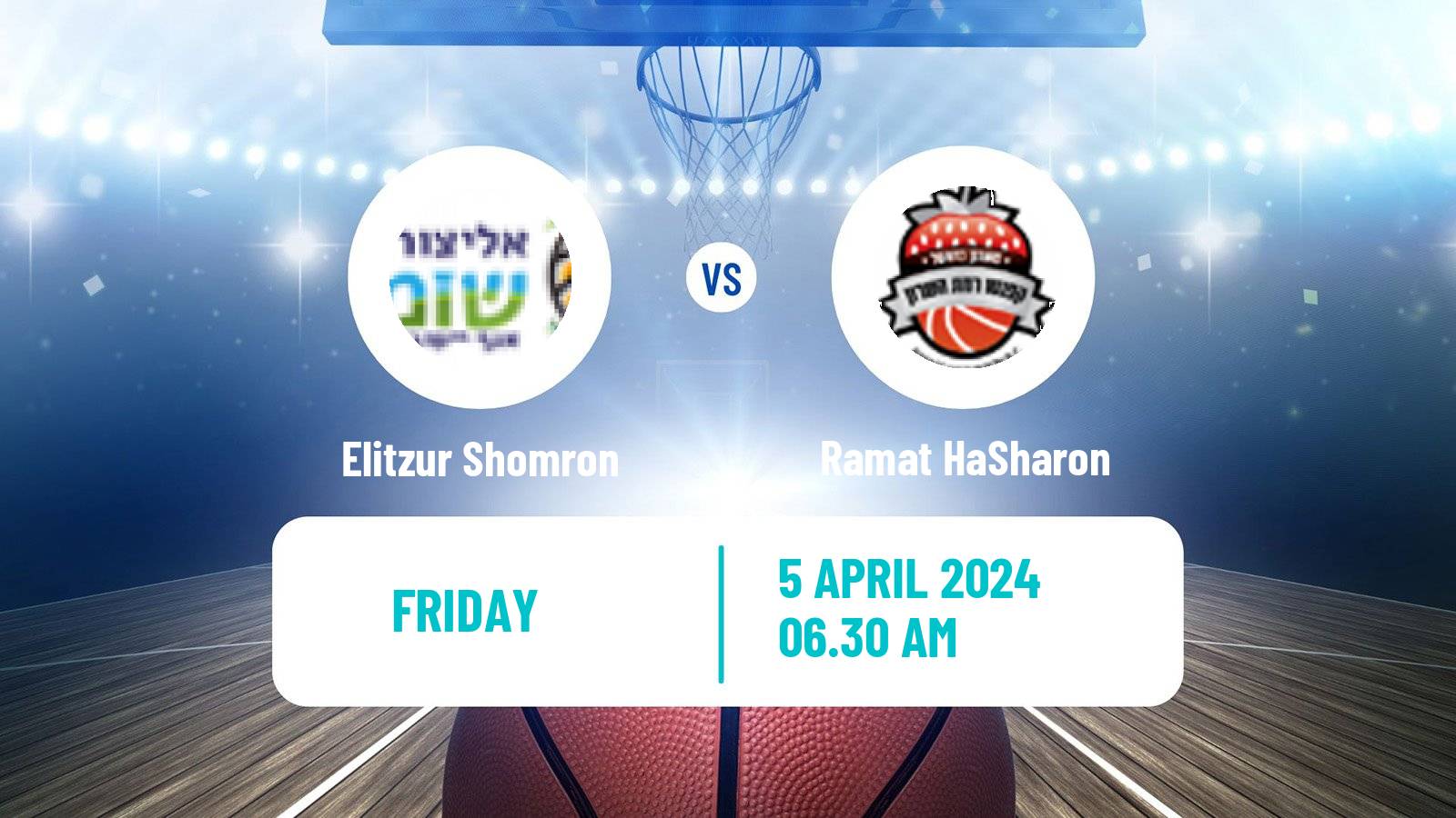 Basketball Israeli Liga Leumit Basketball Elitzur Shomron - Ramat HaSharon