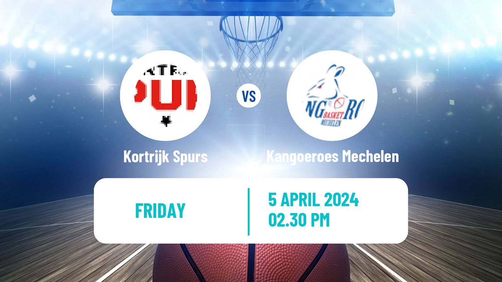 Basketball BNXT League Kortrijk Spurs - Kangoeroes Mechelen