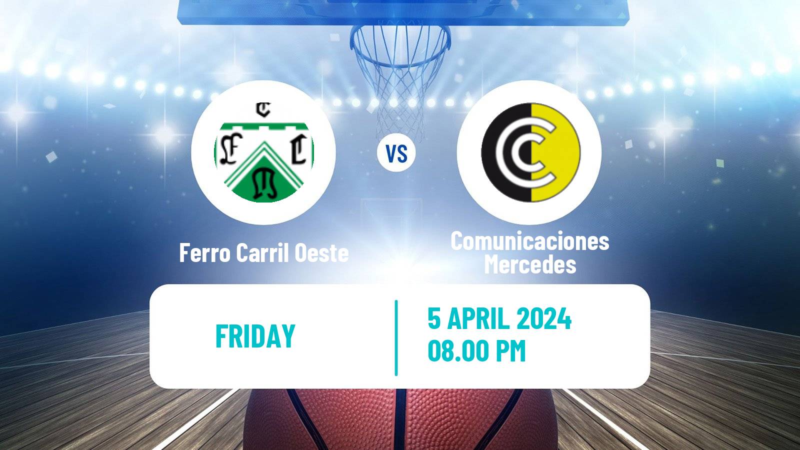 Basketball Argentinian LNB Ferro Carril Oeste - Comunicaciones Mercedes