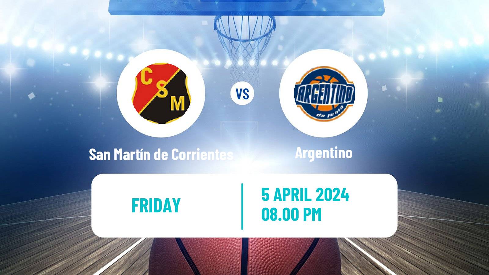 Basketball Argentinian LNB San Martín de Corrientes - Argentino