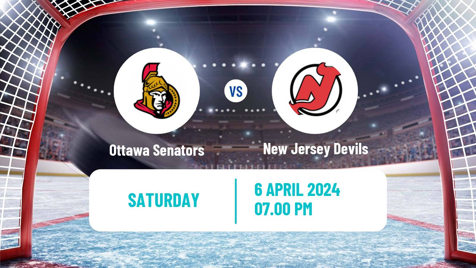 Hockey NHL Ottawa Senators - New Jersey Devils