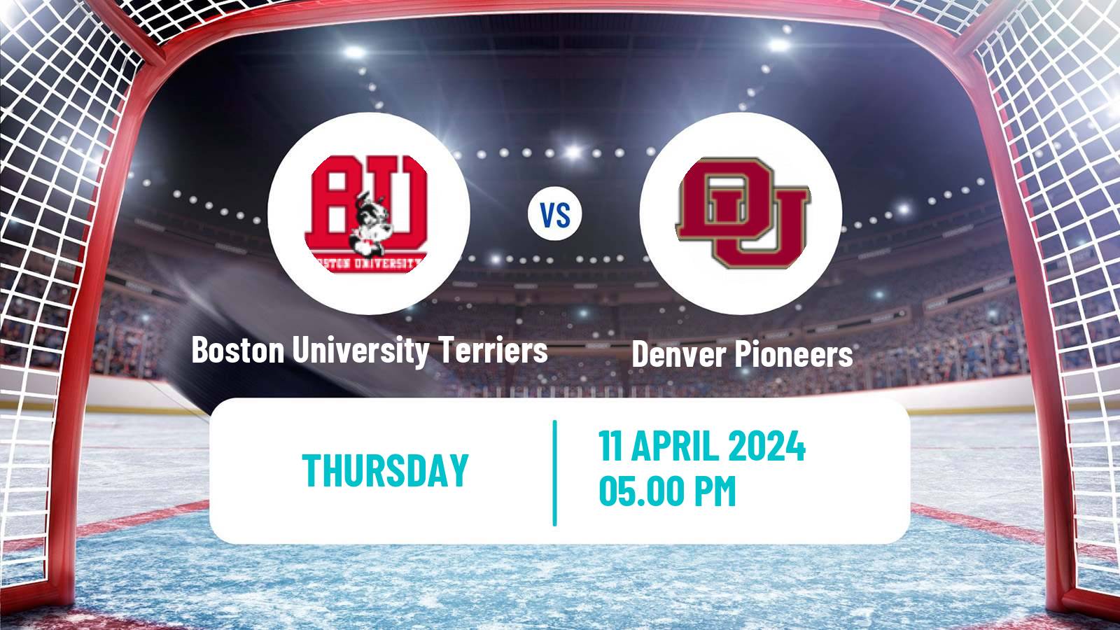 Hockey NCAA Hockey Boston University Terriers - Denver Pioneers