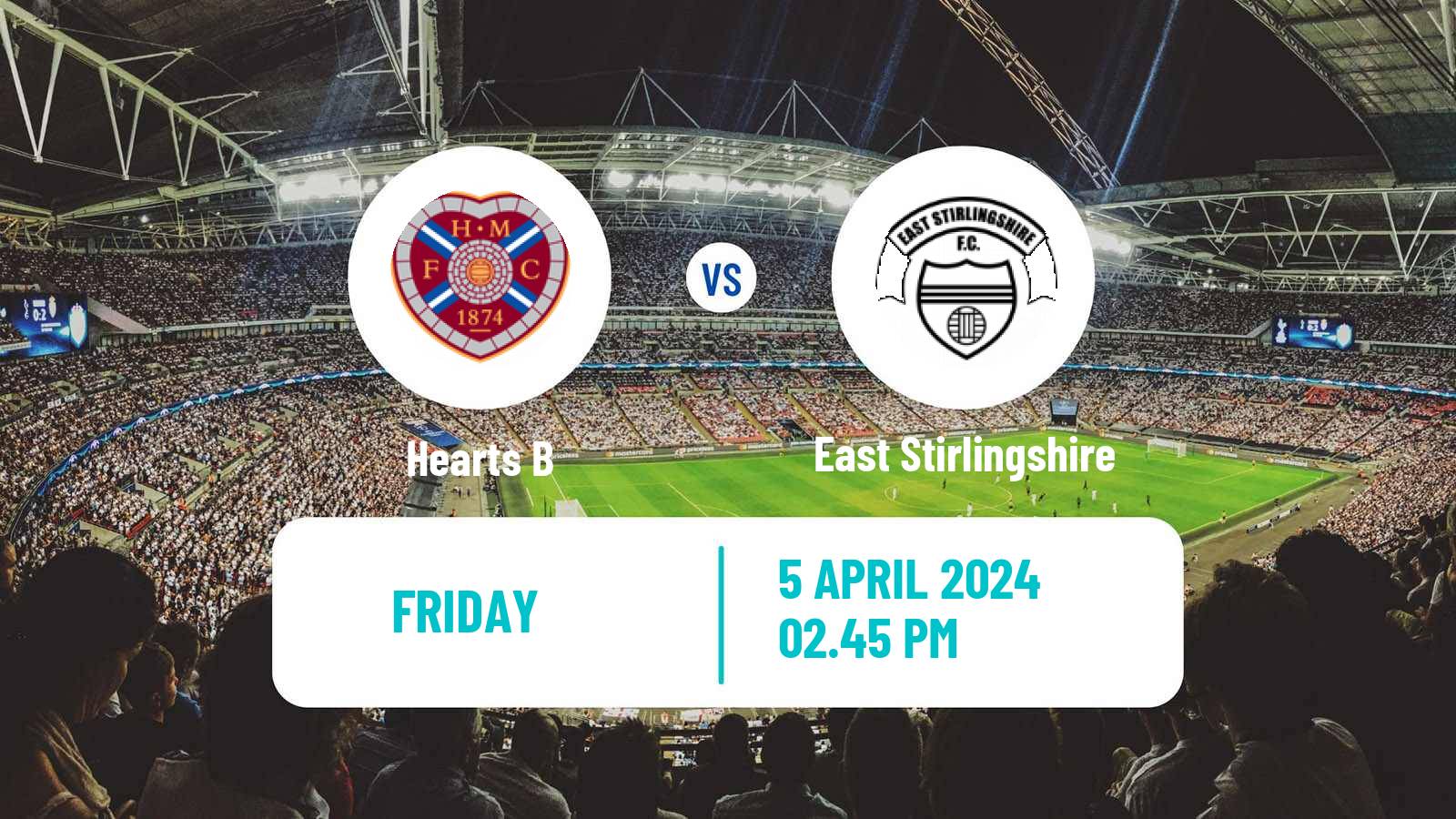 Soccer Scottish Lowland League Hearts B - East Stirlingshire