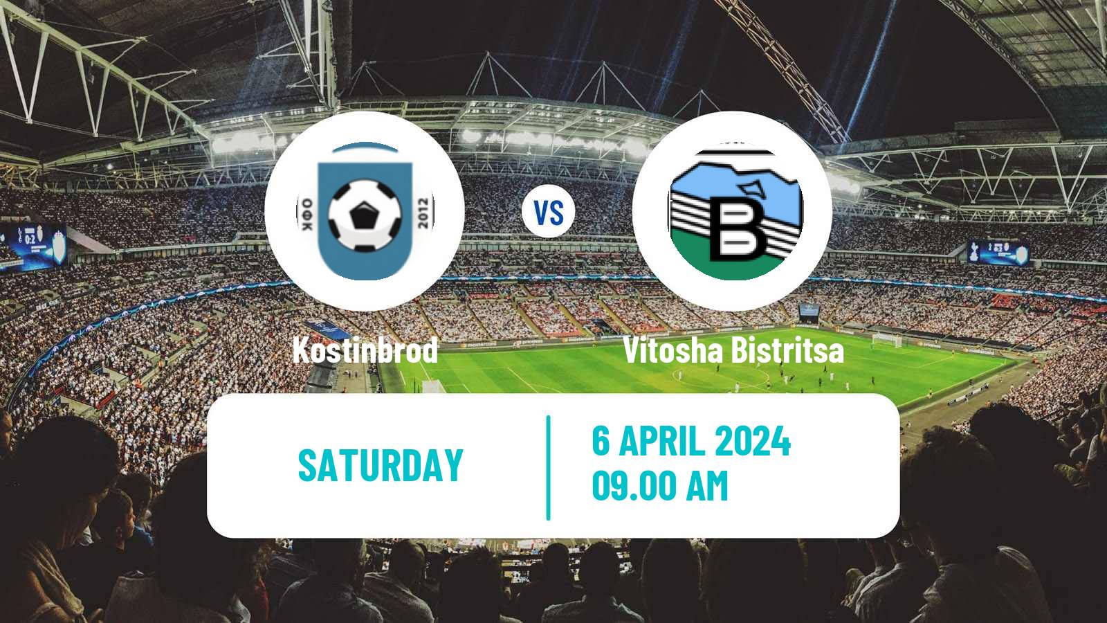 Soccer Bulgarian Third League - South-West Kostinbrod - Vitosha Bistritsa
