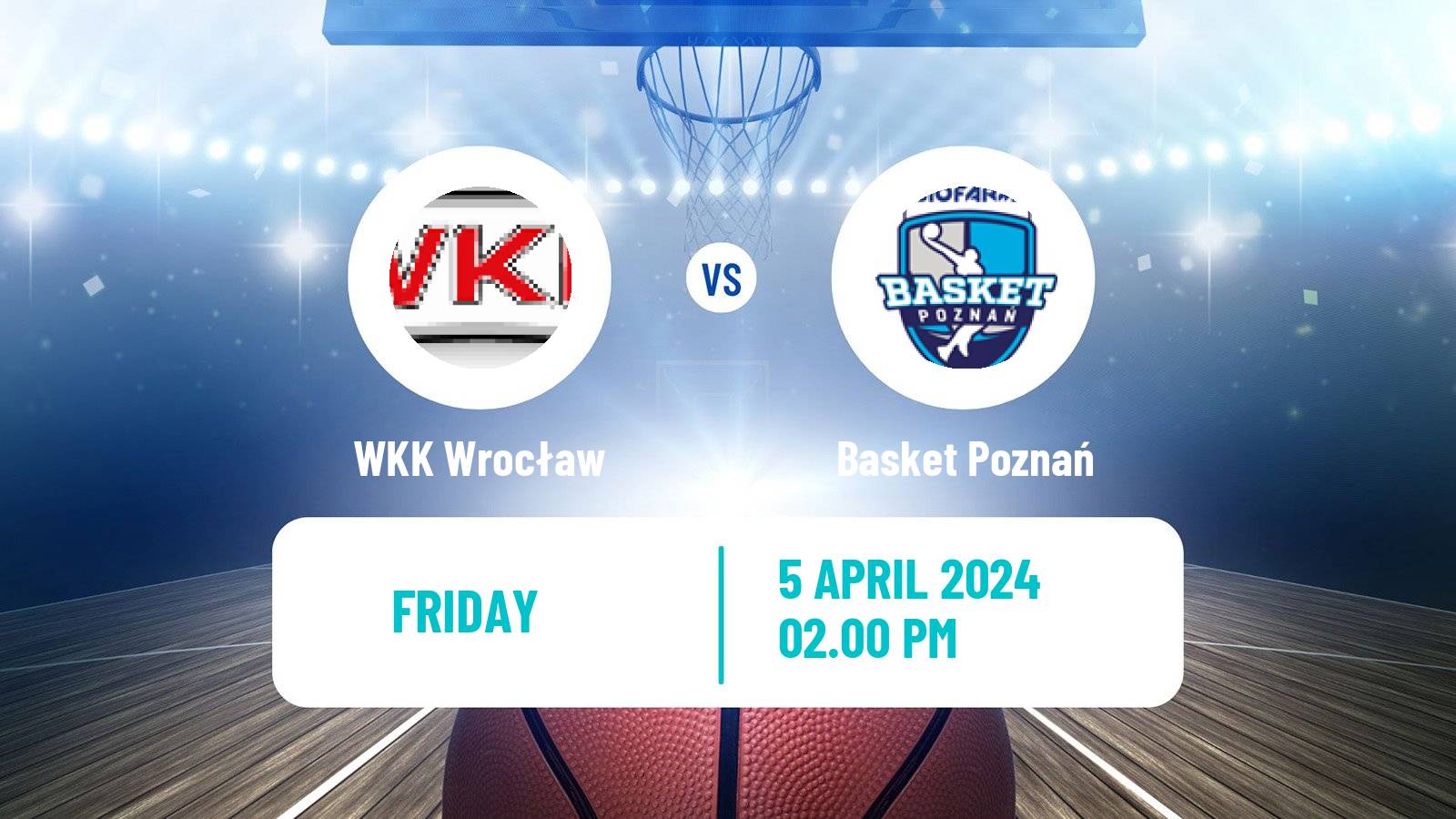 Basketball Polish 1 Liga Basketball WKK Wrocław - Basket Poznań
