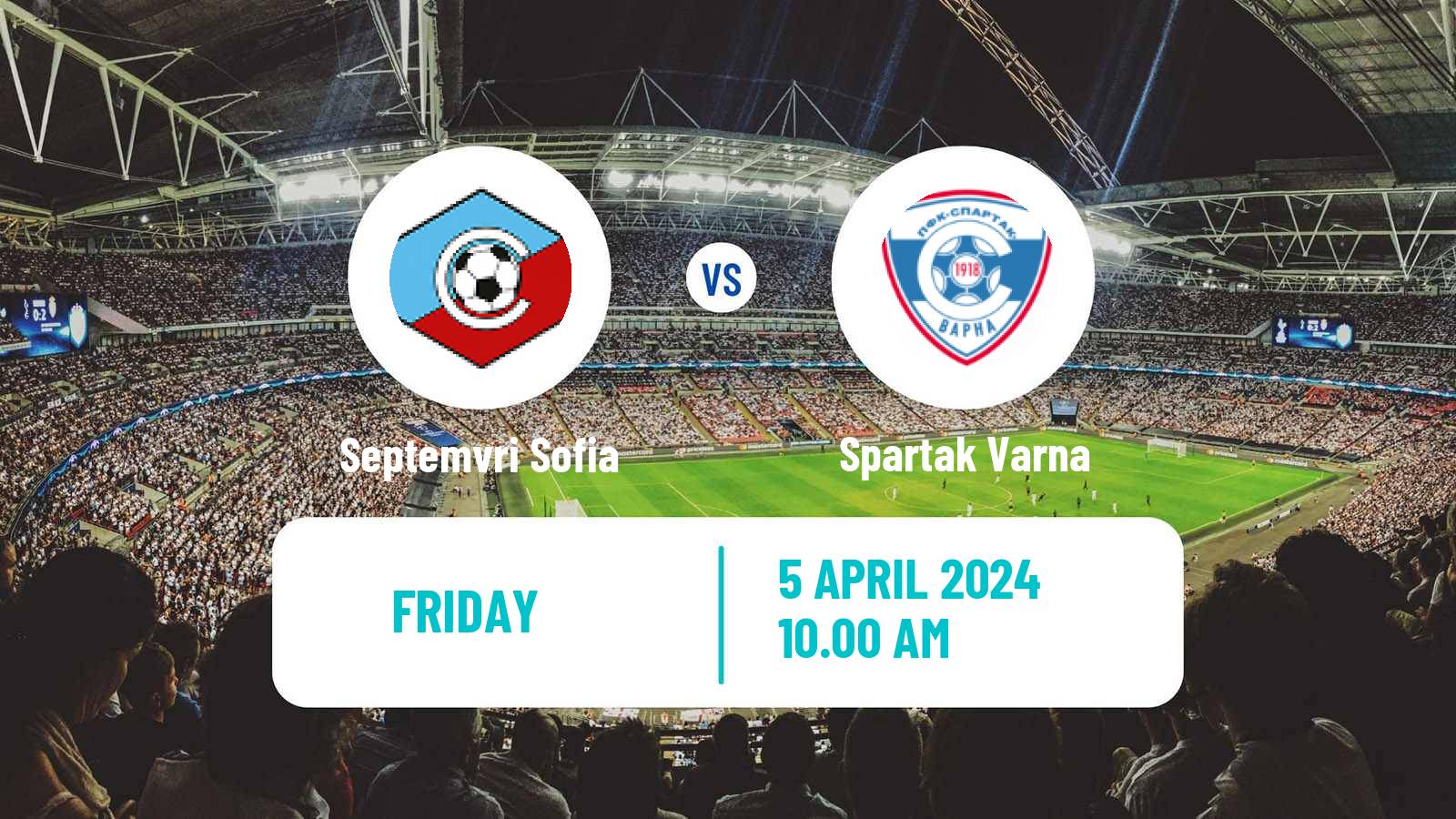 Soccer Bulgarian Vtora Liga Septemvri Sofia - Spartak Varna