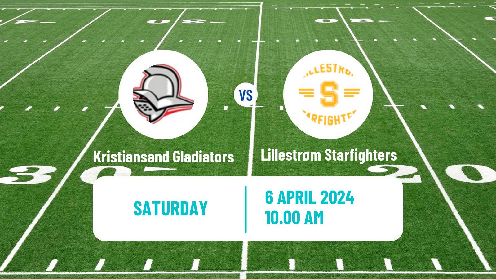 American football Norwagein Eliteserien American Football Kristiansand Gladiators - Lillestrøm Starfighters