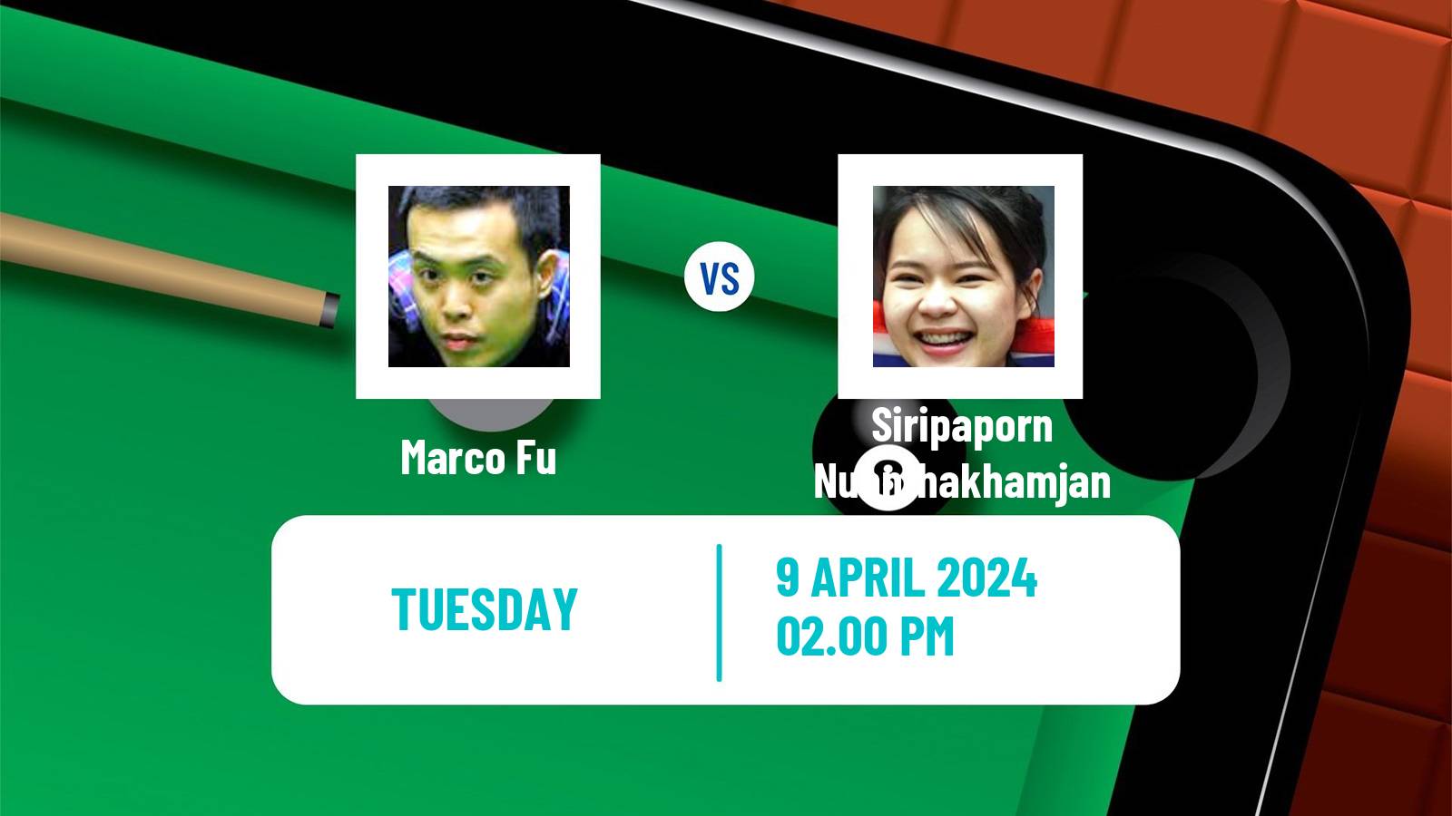 Snooker World Championship Marco Fu - Siripaporn Nuanthakhamjan