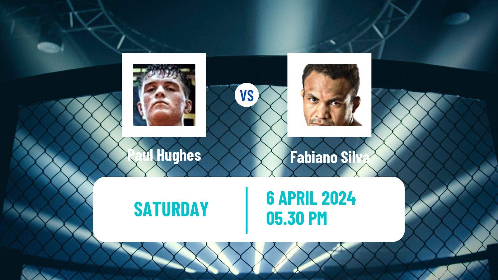 MMA Catchweight Cage Warriors Men Paul Hughes - Fabiano Silva