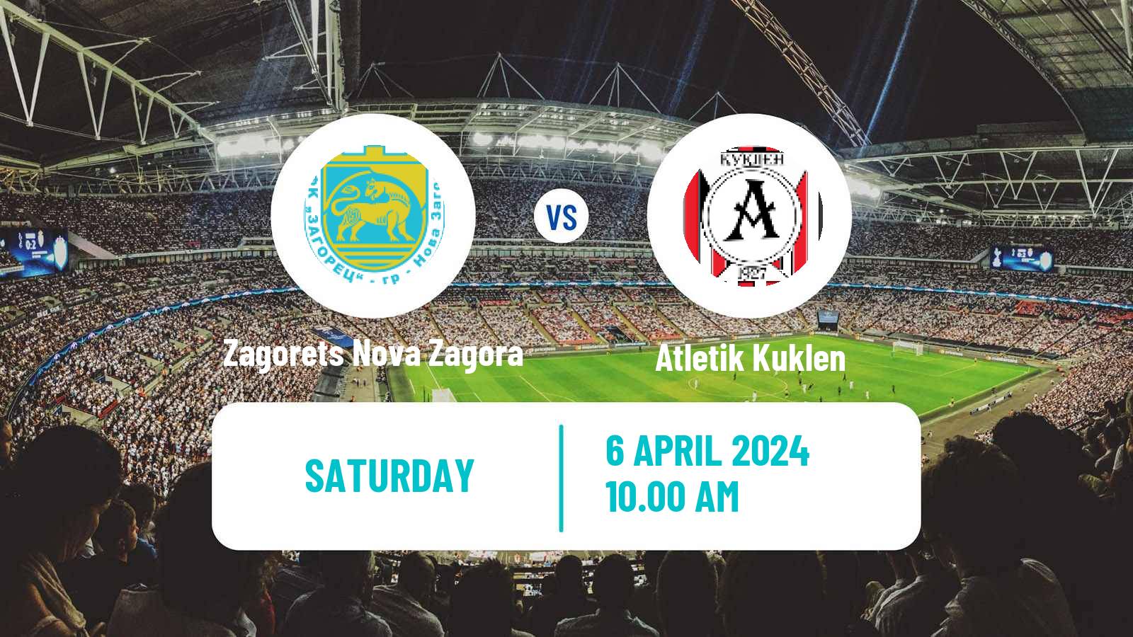 Soccer Bulgarian Third League - South-East Zagorets Nova Zagora - Atletik Kuklen
