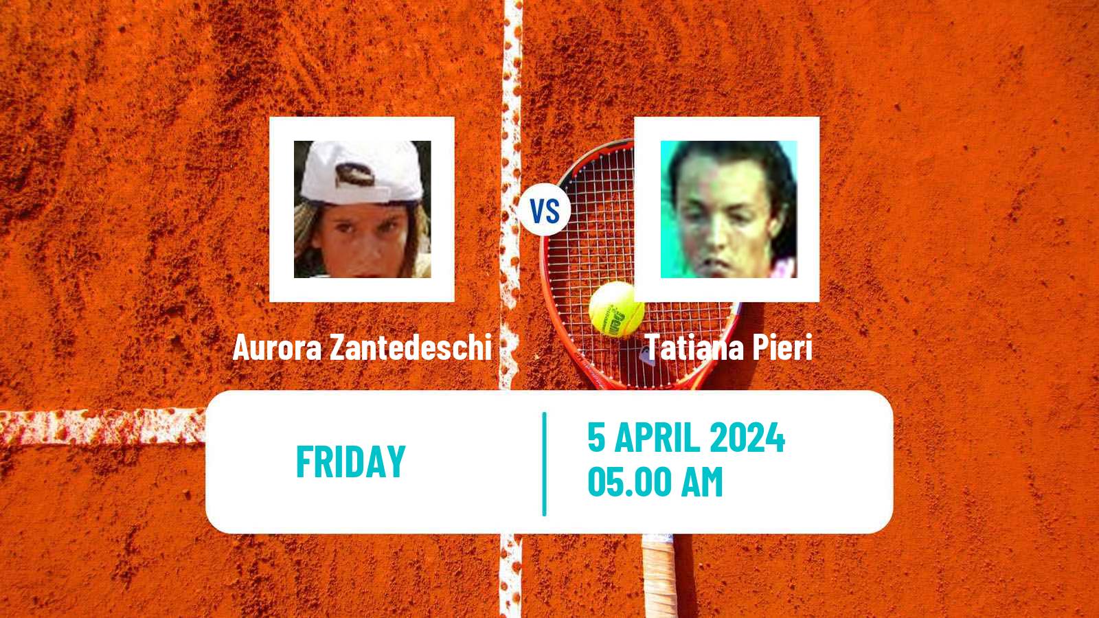 Tennis ITF W35 Santa Margherita Di Pula 2 Women Aurora Zantedeschi - Tatiana Pieri