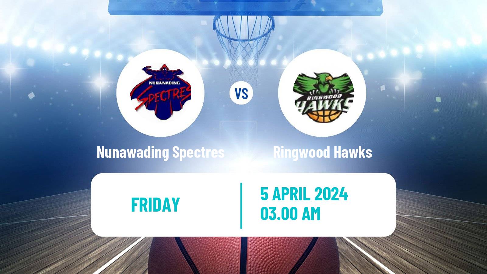 Basketball Australian NBL1 South Women Nunawading Spectres - Ringwood Hawks
