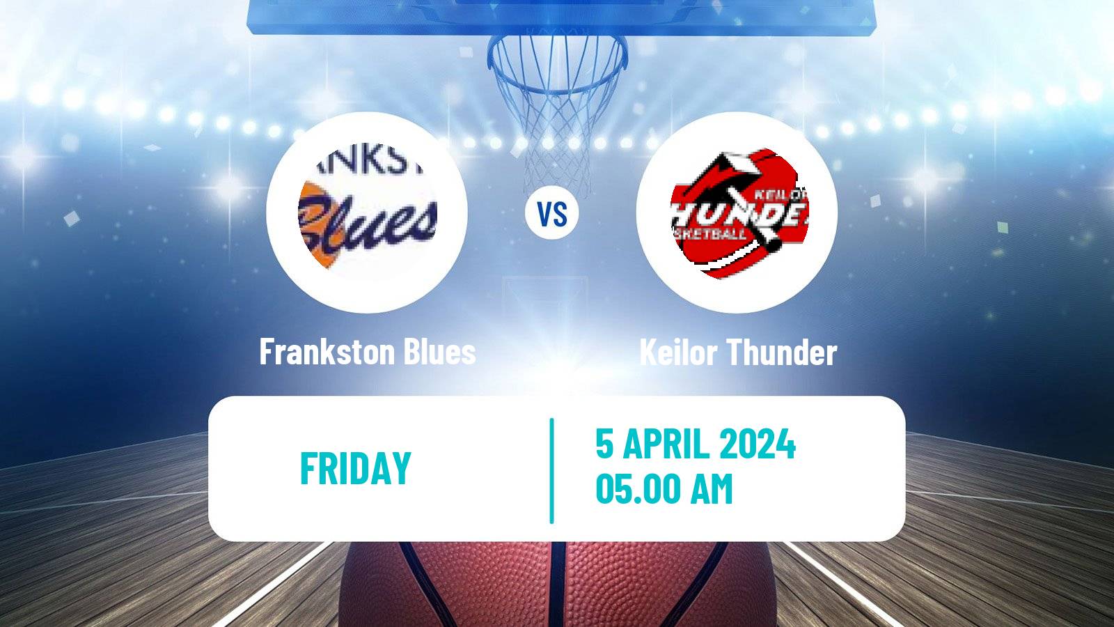 Basketball Australian NBL1 South Frankston Blues - Keilor Thunder