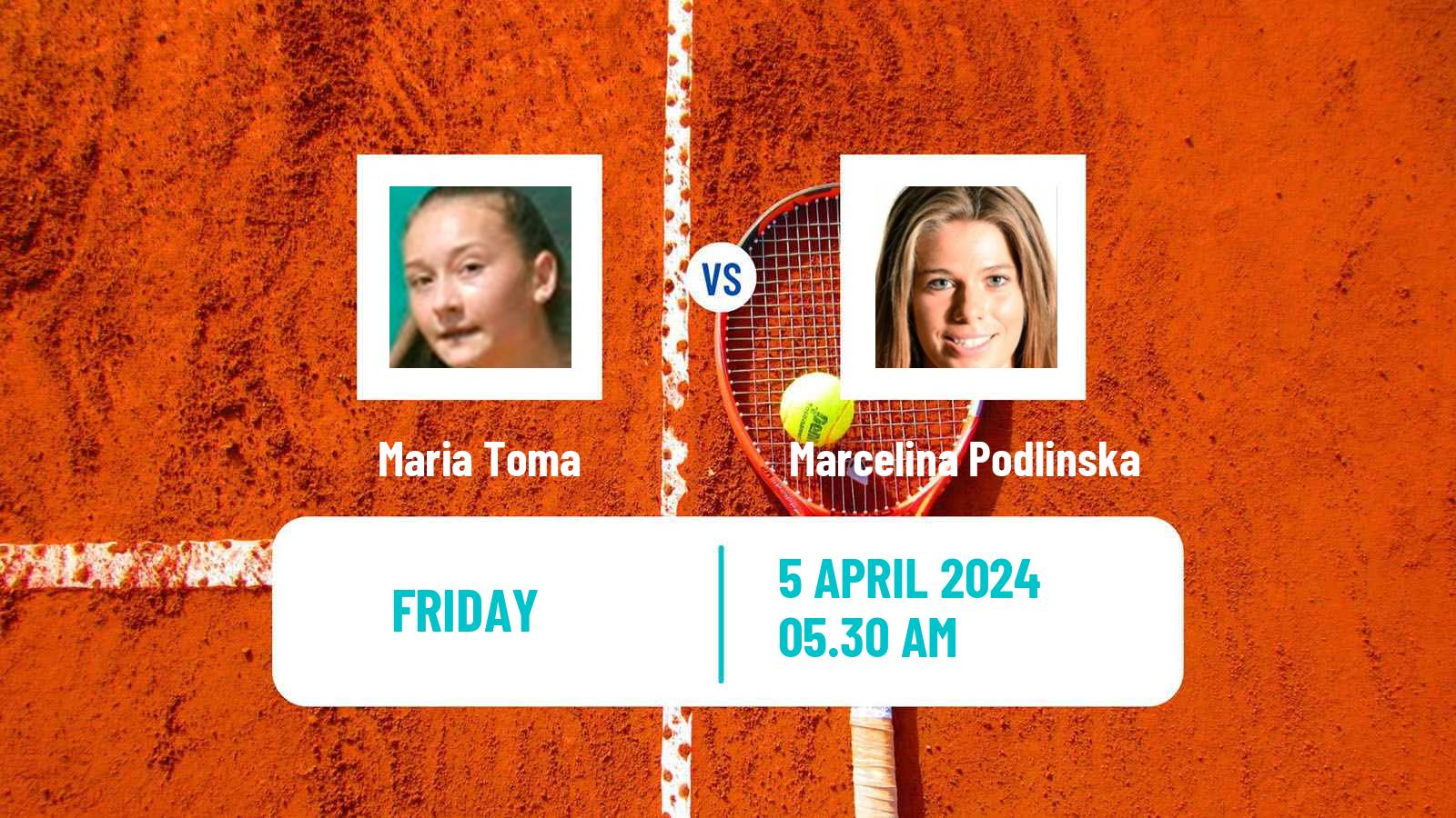 Tennis ITF W15 Telde Women Maria Toma - Marcelina Podlinska
