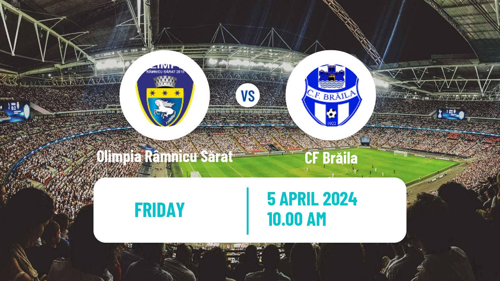Soccer Romanian Liga 3 - Seria 2 Olimpia Râmnicu Sărat - Brăila