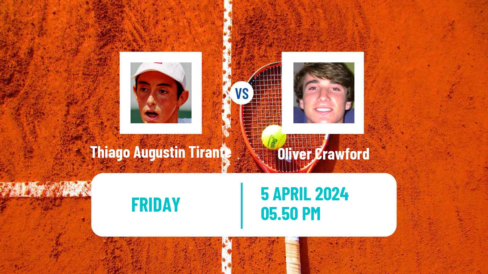 Tennis Mexico City Challenger Men Thiago Augustin Tirante - Oliver Crawford