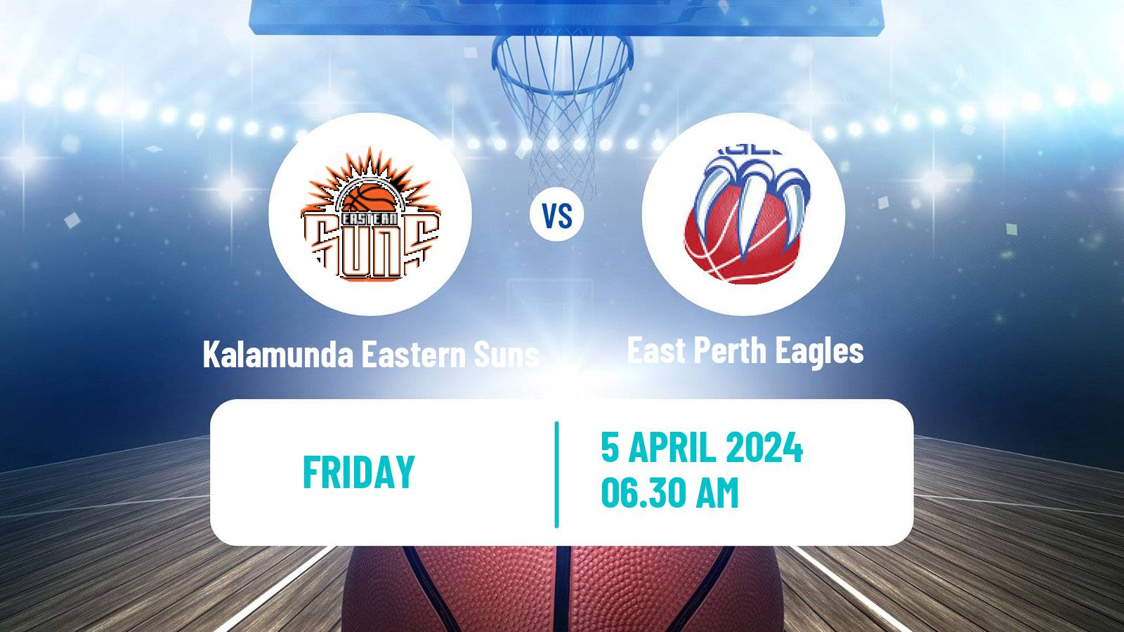 Basketball Australian NBL1 West Women Kalamunda Eastern Suns - East Perth Eagles